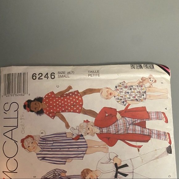 Vintage McCalls Childrebs PJs 6246 Sewing Pattern - Picture 13 of 14